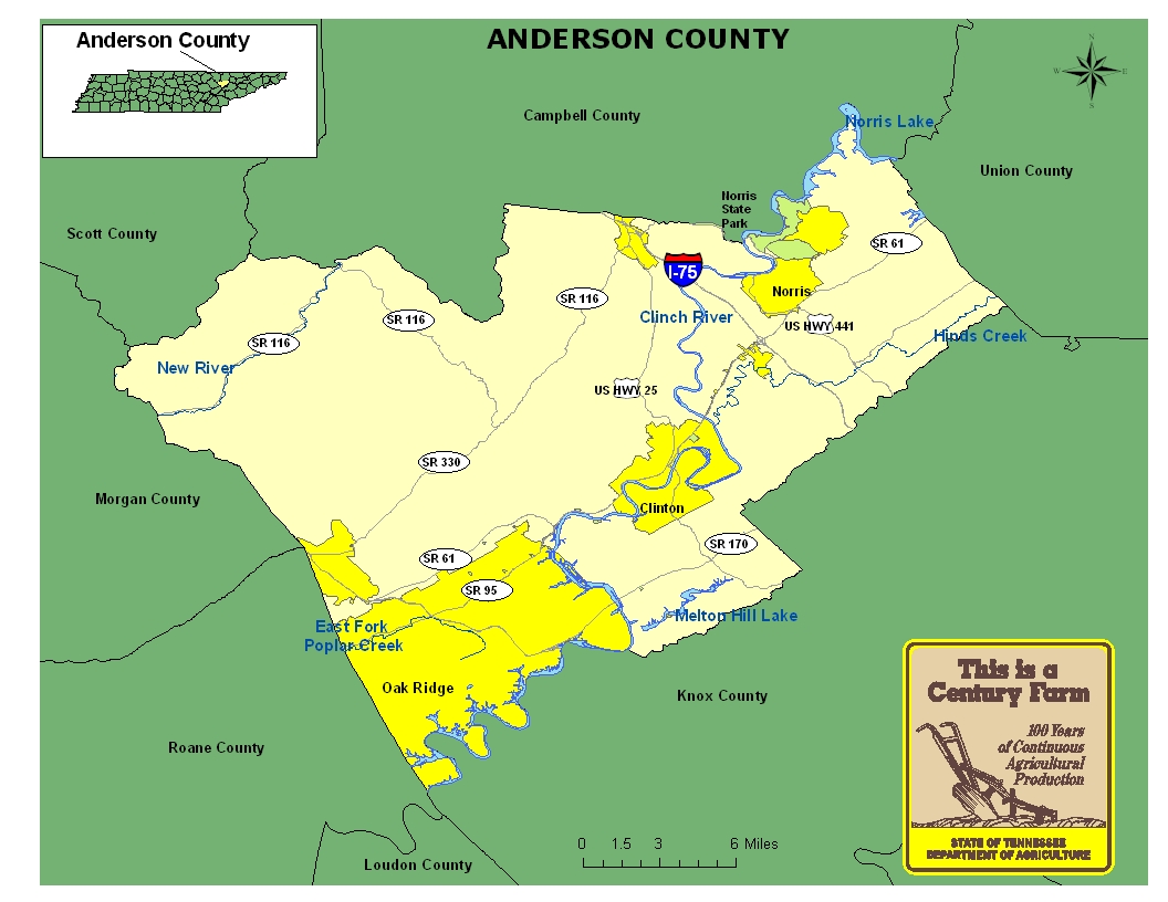 Anderson County Map
