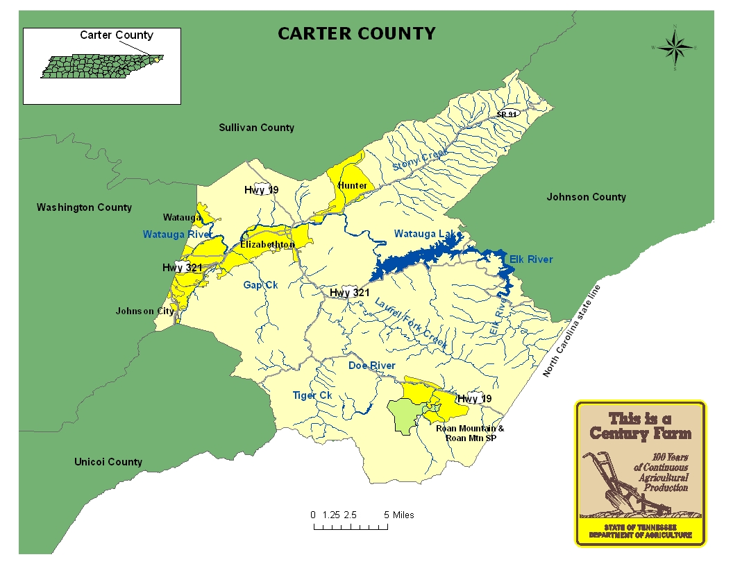 Carter County Map