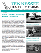 Tennessee Century Farms Newsletter Fall/Winter 2009