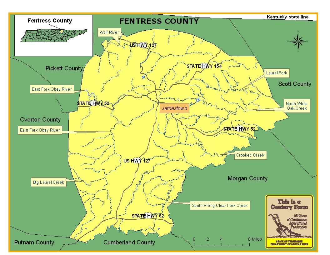 Fentress County Map