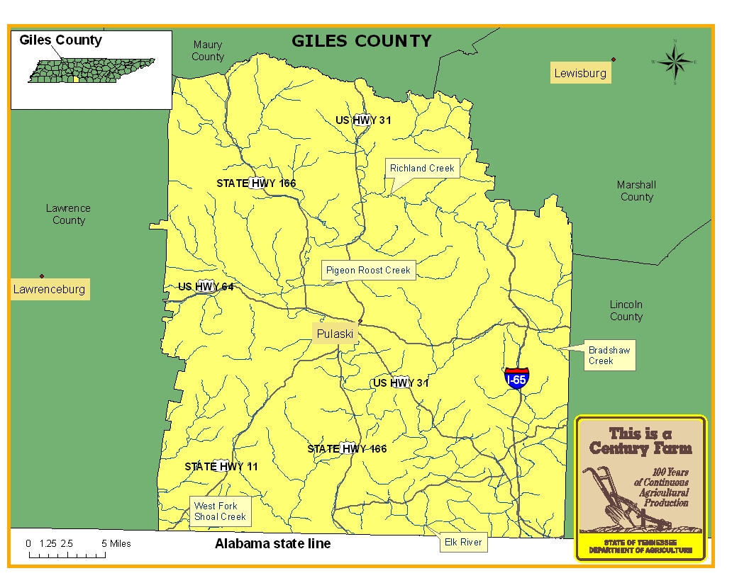 Giles County Map