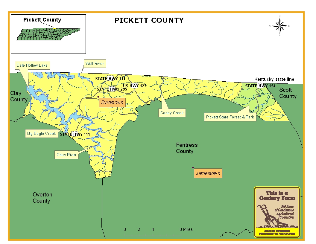 Pickett County Map