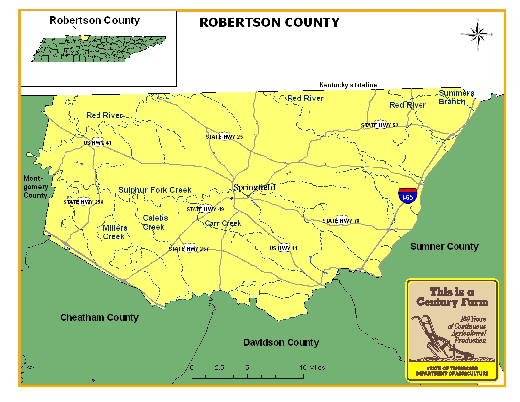 Robertson County Map