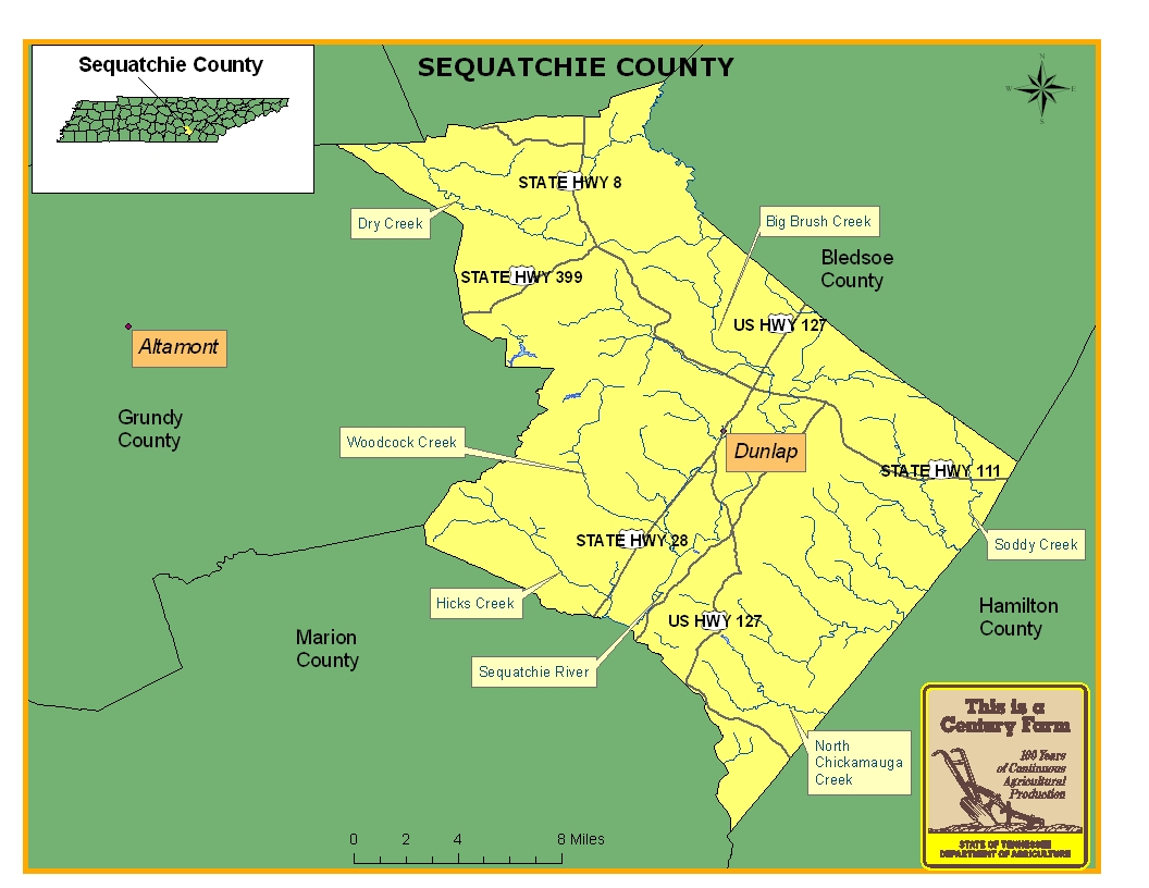 Sequatchie County Map