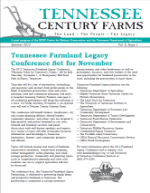 Tennessee Century Farms Newsletter Spring/Summer 2012