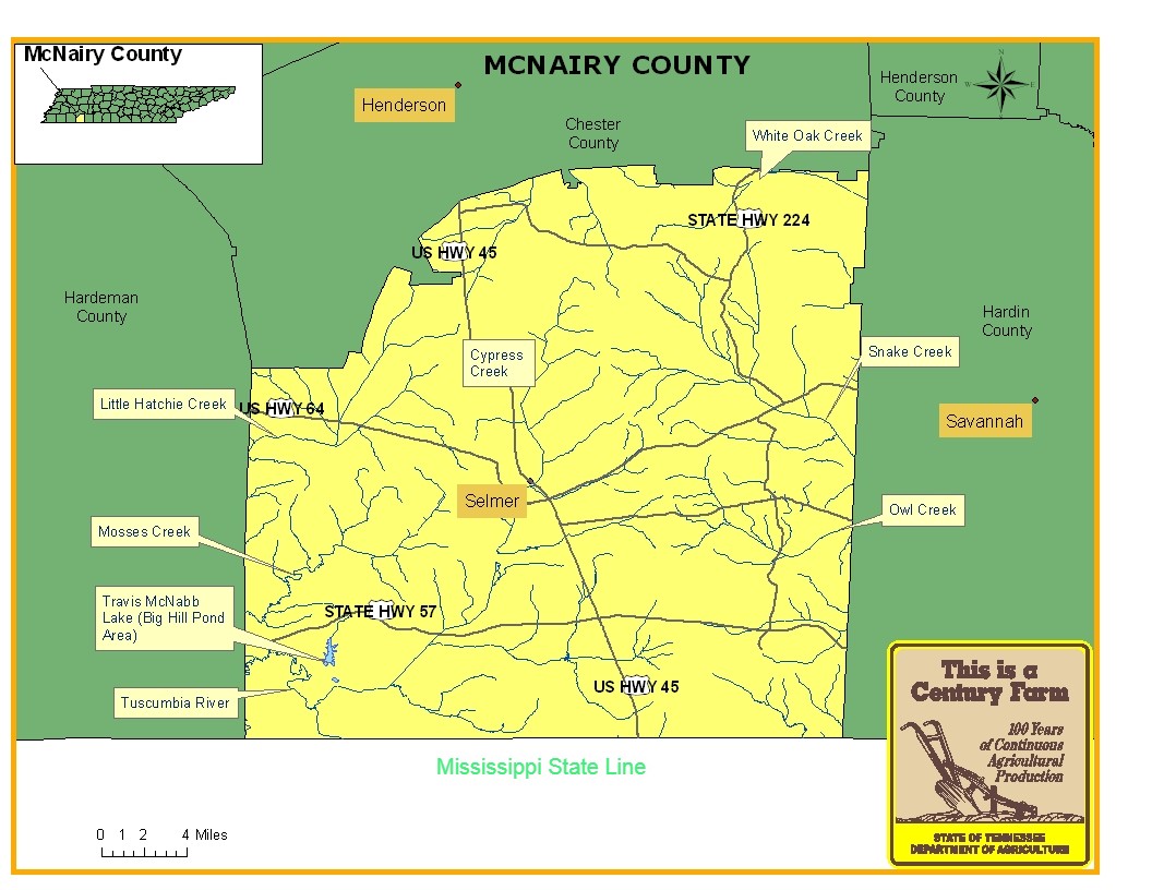 McNairy County Map